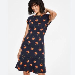 Boden Rosetta Ponte Dress Size 2R Navy Floral